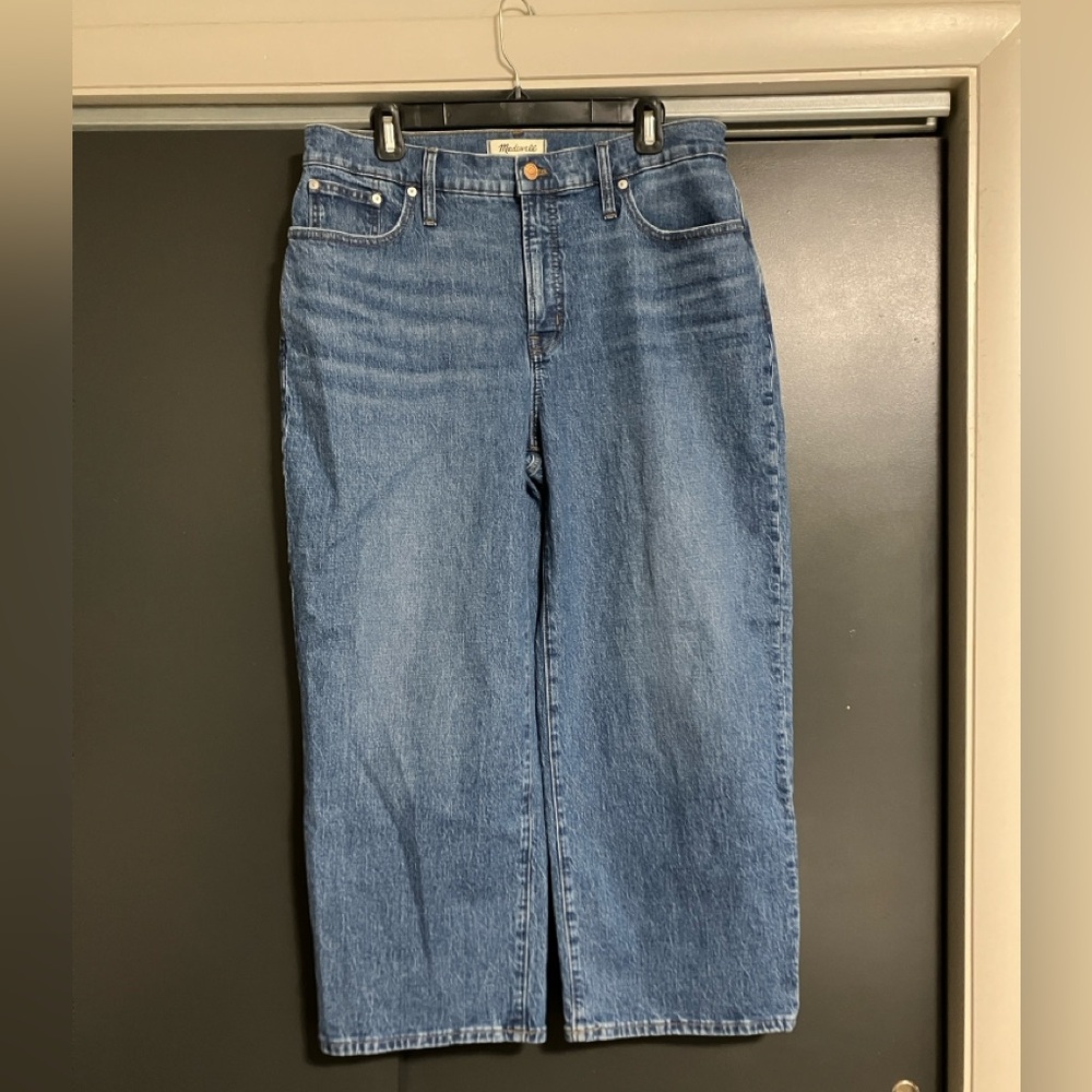 Madewell perfect vintage wide leg crop jeans size 31